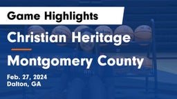 Christian Heritage  vs Montgomery County  Game Highlights - Feb. 27, 2024