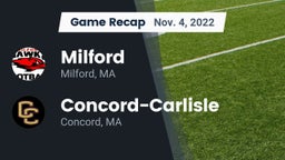 Recap: Milford  vs. Concord-Carlisle  2022