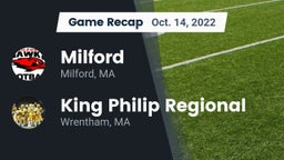 Recap: Milford  vs. King Philip Regional  2022