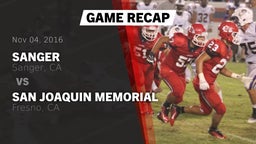 Recap: Sanger  vs. San Joaquin Memorial  2016