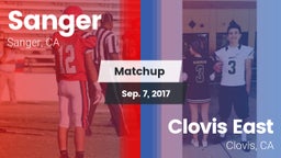 Matchup: Sanger  vs. Clovis East  2017