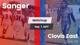 Matchup: Sanger  vs. Clovis East  2017