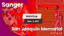 Matchup: Sanger  vs. San Joaquin Memorial  2017