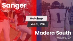 Matchup: Sanger  vs. Madera South  2018