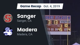 Recap: Sanger  vs. Madera  2019