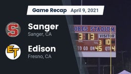 Recap: Sanger  vs. Edison  2021