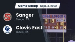 Recap: Sanger  vs. Clovis East  2022