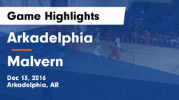 Arkadelphia  vs Malvern  Game Highlights - Dec 13, 2016