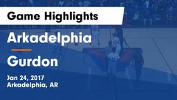 Arkadelphia  vs Gurdon  Game Highlights - Jan 24, 2017