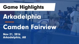 Arkadelphia  vs Camden Fairview  Game Highlights - Nov 21, 2016