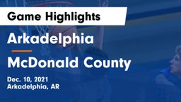 Arkadelphia  vs McDonald County  Game Highlights - Dec. 10, 2021