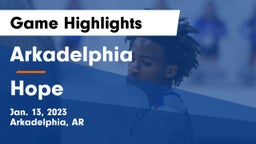 Arkadelphia  vs Hope  Game Highlights - Jan. 13, 2023