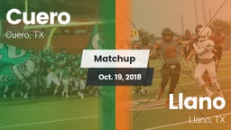 Matchup: Cuero  vs. Llano  2018