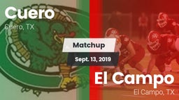 Matchup: Cuero  vs. El Campo  2019