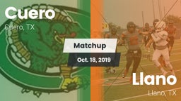 Matchup: Cuero  vs. Llano  2019