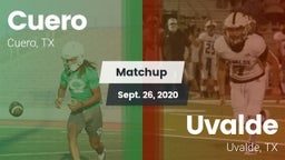 Matchup: Cuero  vs. Uvalde  2020