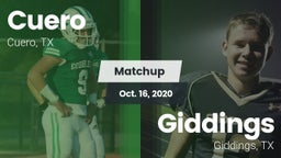 Matchup: Cuero  vs. Giddings  2020