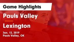 Pauls Valley  vs Lexington Game Highlights - Jan. 12, 2019