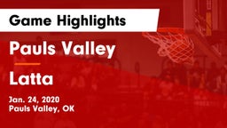 Pauls Valley  vs Latta  Game Highlights - Jan. 24, 2020