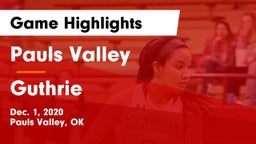 Pauls Valley  vs Guthrie Game Highlights - Dec. 1, 2020