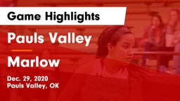 Pauls Valley  vs Marlow  Game Highlights - Dec. 29, 2020