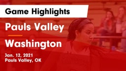 Pauls Valley  vs Washington  Game Highlights - Jan. 12, 2021