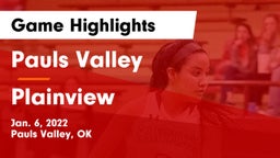 Pauls Valley  vs Plainview  Game Highlights - Jan. 6, 2022