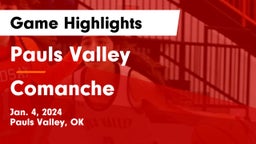 Pauls Valley  vs Comanche  Game Highlights - Jan. 4, 2024