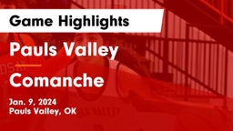 Pauls Valley  vs Comanche  Game Highlights - Jan. 9, 2024