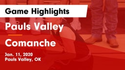 Pauls Valley  vs Comanche  Game Highlights - Jan. 11, 2020