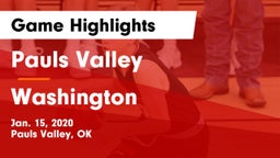 Pauls Valley  vs Washington  Game Highlights - Jan. 15, 2020