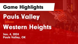 Pauls Valley  vs Western Heights  Game Highlights - Jan. 4, 2024