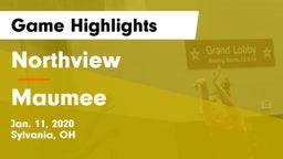 Northview  vs Maumee  Game Highlights - Jan. 11, 2020