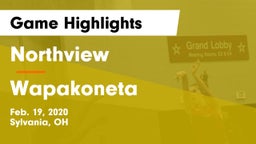 Northview  vs Wapakoneta  Game Highlights - Feb. 19, 2020