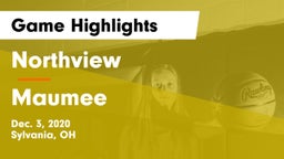 Northview  vs Maumee  Game Highlights - Dec. 3, 2020