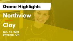 Northview  vs Clay  Game Highlights - Jan. 14, 2021