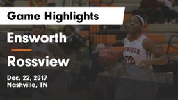 Ensworth  vs Rossview  Game Highlights - Dec. 22, 2017