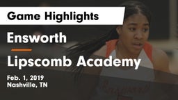 Ensworth  vs Lipscomb Academy Game Highlights - Feb. 1, 2019
