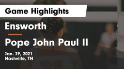 Ensworth  vs Pope John Paul II  Game Highlights - Jan. 29, 2021
