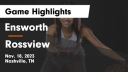 Ensworth  vs Rossview  Game Highlights - Nov. 18, 2023
