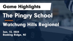 The Pingry School vs Watchung Hills Regional  Game Highlights - Jan. 13, 2024