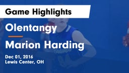 Olentangy  vs Marion Harding  Game Highlights - Dec 01, 2016