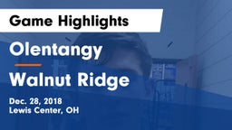 Olentangy  vs Walnut Ridge  Game Highlights - Dec. 28, 2018