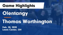 Olentangy  vs Thomas Worthington  Game Highlights - Feb. 28, 2020