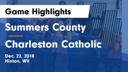 Summers County  vs Charleston Catholic Game Highlights - Dec. 22, 2018