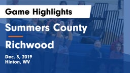 Summers County  vs Richwood Game Highlights - Dec. 3, 2019