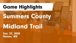 Summers County  vs Midland Trail Game Highlights - Jan. 23, 2020