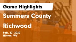 Summers County  vs Richwood Game Highlights - Feb. 17, 2020