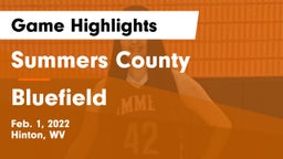 Summers County  vs Bluefield  Game Highlights - Feb. 1, 2022