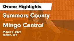 Summers County  vs Mingo Central  Game Highlights - March 3, 2022